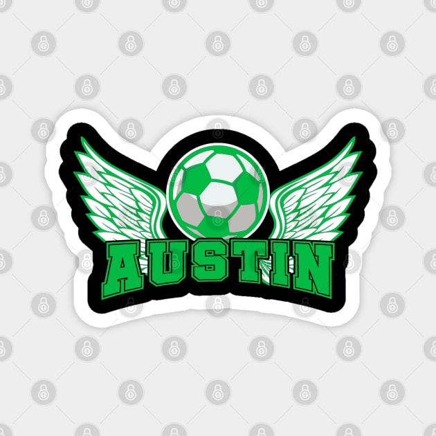 Austin Soccer Magnet by JayD World