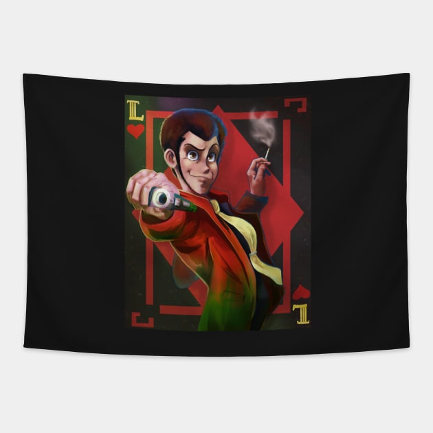 Lupin the Third (Red Jacket) Tapestry by JuliaMaiDesigns