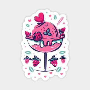 Raspberry Sorbet Love Magnet