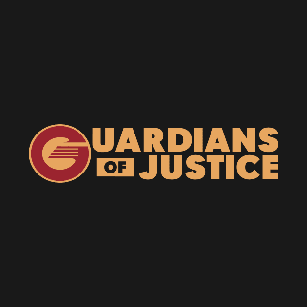 The Guardians Of Justice Text Logo by Vault Emporium