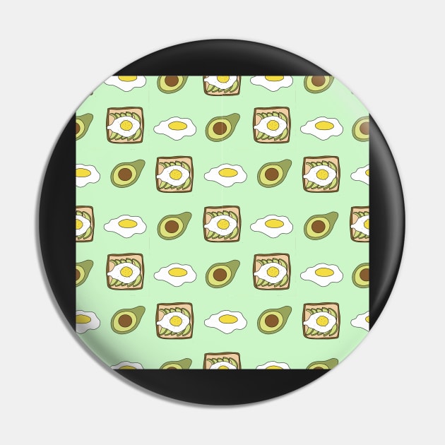 Avocado Toast Patterns Pin by casualism