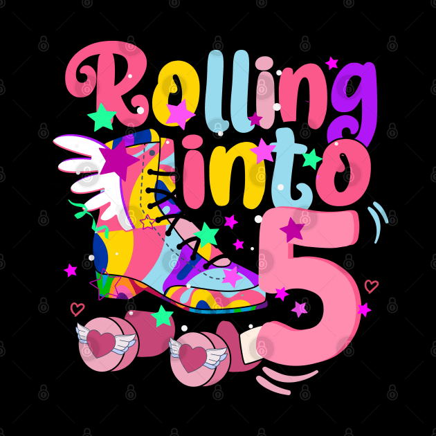 rolling into 5 - 5th birthday girl roller skates theme party by savage land 