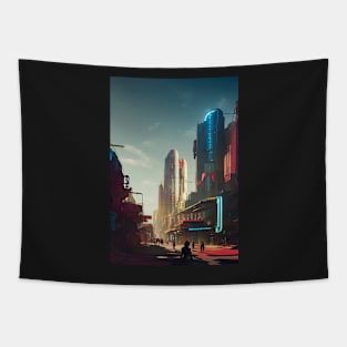 Cyberpunk City Series Tapestry