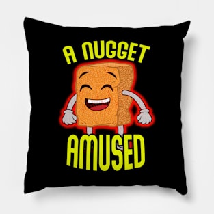 A LAUGHING CHICKEN NUGGET AMUSED! UNIQUE MEME IDEA Pillow