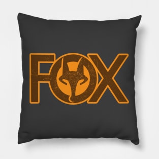 Fox '73 Orange/Brown Pillow