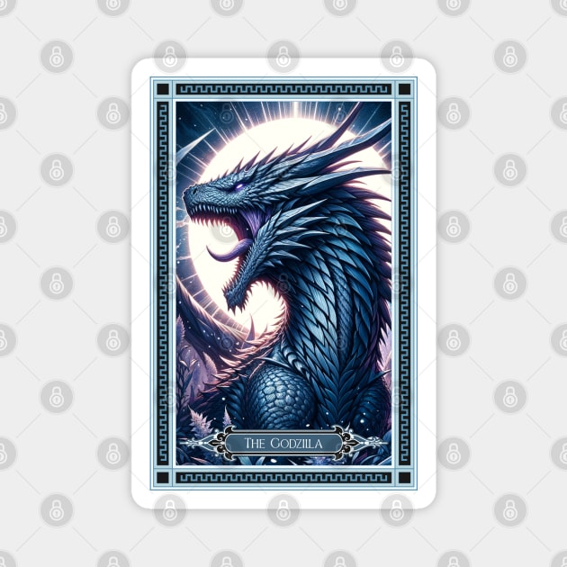 The Godzilla Tarot Card Magnet by HolidayBug