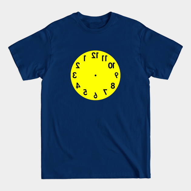 Disover Reverse Backwards Clock - Yellow - Reverse Clock - T-Shirt