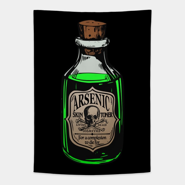 Arsenic Vintage label Tapestry by RavenWake