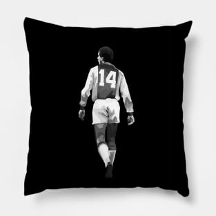 Johan Cruyff Legend Black And White Pillow