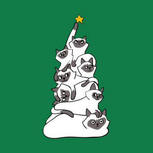 Christmas Tree Siamese Cat T-Shirt