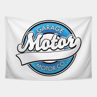 garage motor company retro logo Tapestry