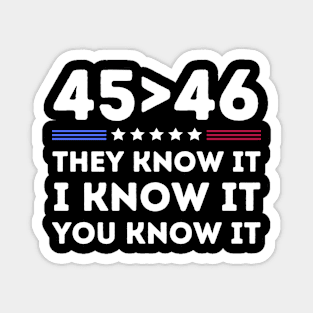 45 Is Greater Than 46 Magnet