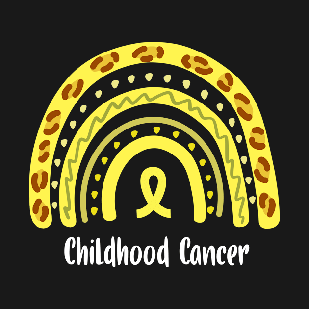 Childhood Cancer Rainbow Awareness Warrior by MerchAndrey