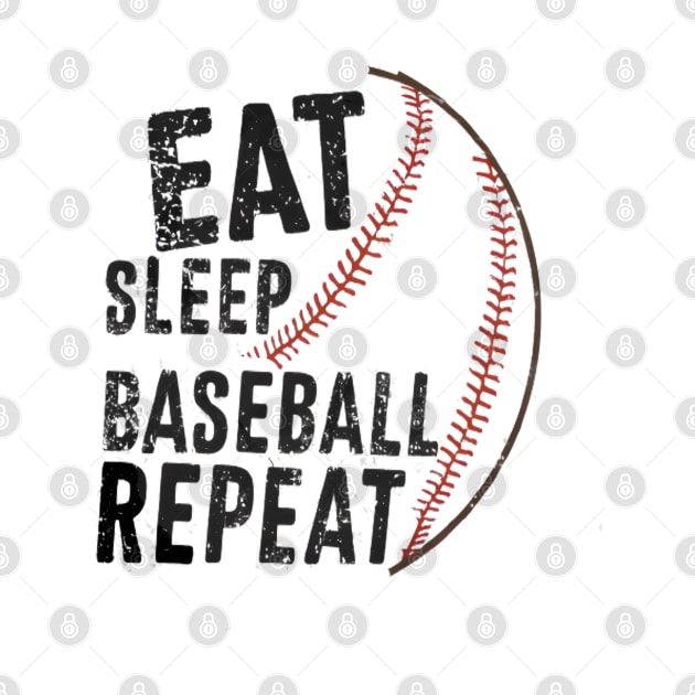 Eat Sleep Baseball Repeat Funny Baseball Player by justingreen