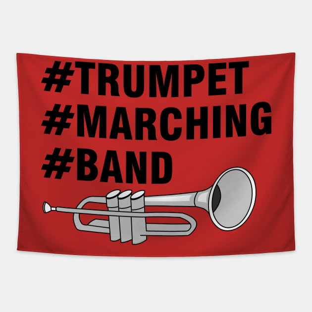 Trumpet Marching Band Tapestry by Barthol Graphics