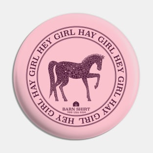 Hey Girl Hay Girl Barn Shirt USA Pin