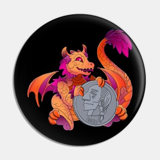 Lesbian Pride Pocket Dragon Pin