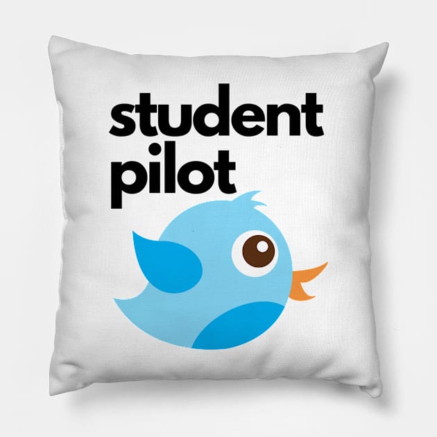 Student Pilot Pillow by Jetmike