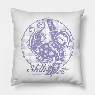 Sloth Spirit / lilac_white [mr.Lenny Friends] Pillow