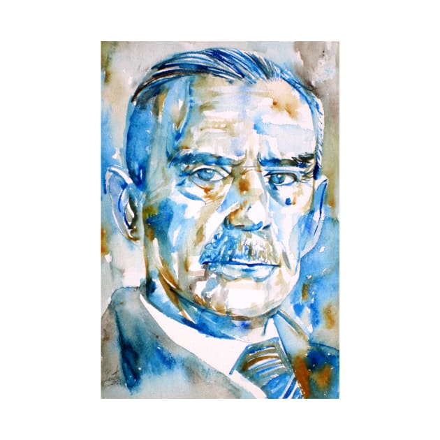 THOMAS MANN - watercolor portrait by lautir