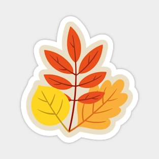 Striped leaf pattern Magnet