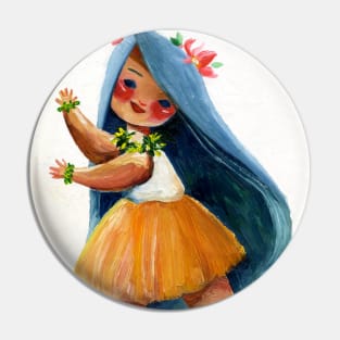 Hula girl Pin