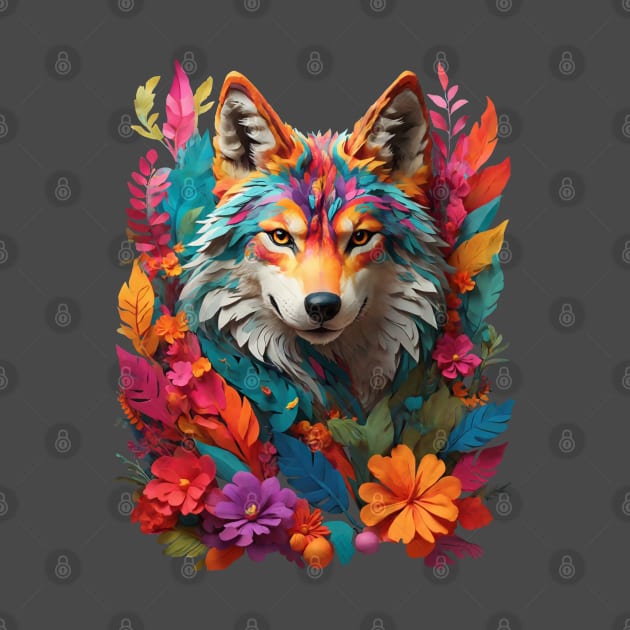 Colorful Rainbow Fox by 3vaN