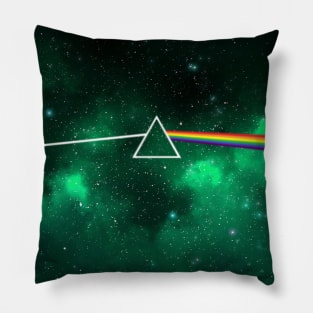 Pink Floyd Dark Side of the Moon Space Green Pillow