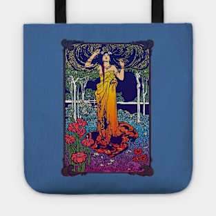 Art Nouveau Lady (orange/pink) Tote