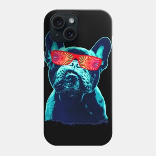 French bulldog 80s style neon Phone Case