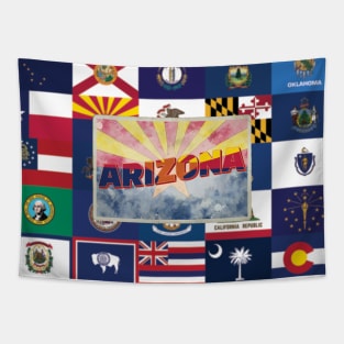 Arizona vintage style retro souvenir Tapestry