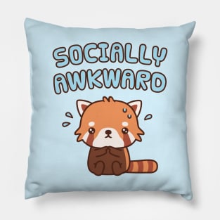 Cute Red Panda Socially Awkward Funny Pillow