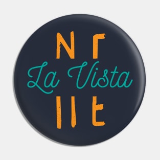 La Vista Nebraska City Typography Pin