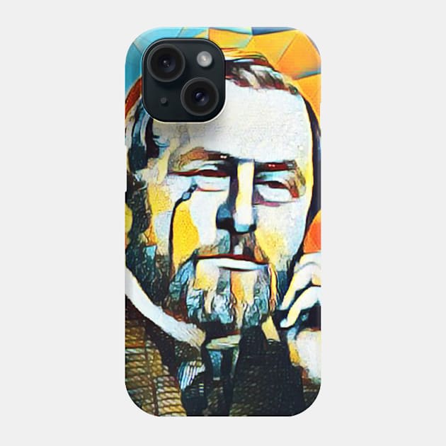 Hippolyte Taine Abstract Portrait | Hippolyte Taine Artwork 2 Phone Case by JustLit