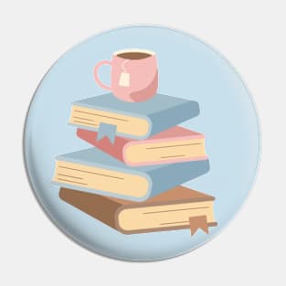 Books And Coffee Pin