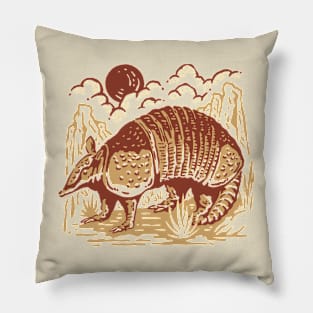 Armadillo Illustration Pillow