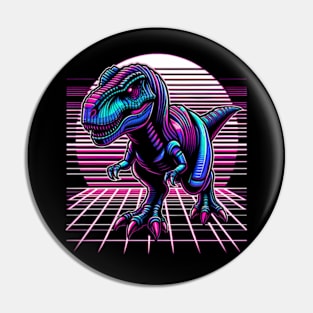 Synthwave T-Rex Pin