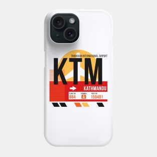 Kathmandu (KTM) Airport // Sunset Baggage Tag Phone Case