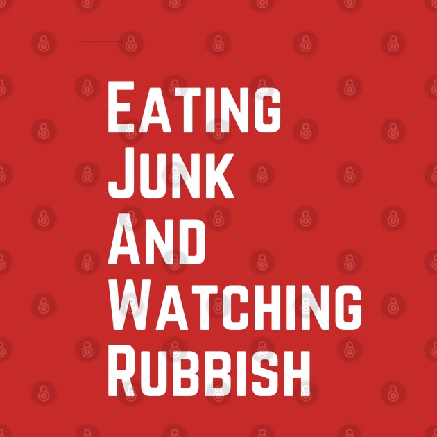 Funny Christmas Sweatshirt, Eating Junk And Watching Rubbish, Holiday Movie by click2print