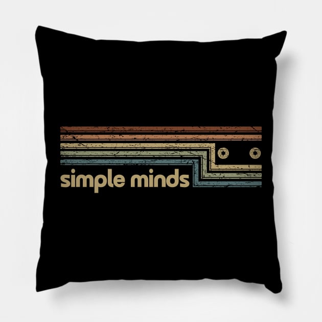 Simple Minds Cassette Stripes Pillow by casetifymask