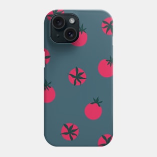 Tomato Blue Pattern Print Phone Case