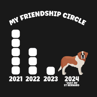 St Bernard Lovers Friendship Circle T-Shirt