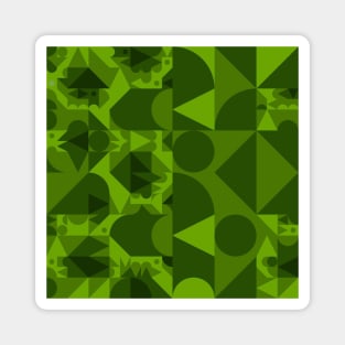 green abstract shapes Magnet