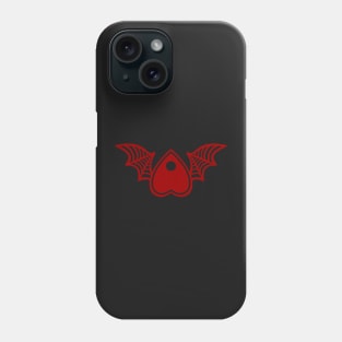 Planchette with Wings - Red on Black Phone Case