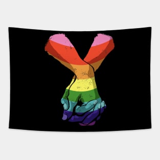 Pride Holding Hands Tapestry