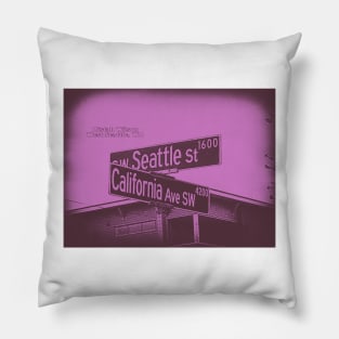 SW Seattle Street & California Avenue SW, West Seattle, WA by Mistah Wilson (Issue143 Edition) Pillow