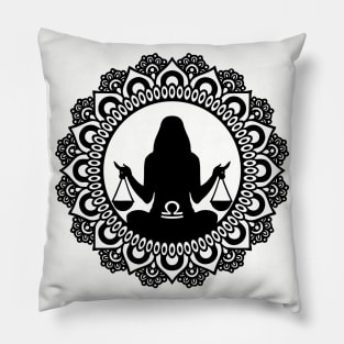 Libra Zodiac Mandala Pillow