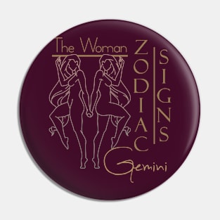 The woman Gemini-Zodiac signs-Zodiac Pin