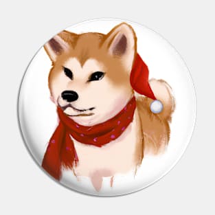 Cute Akita Inu Drawing Pin