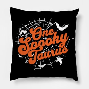 One Spooky Taurus Halloween Zodiac Sign Pillow